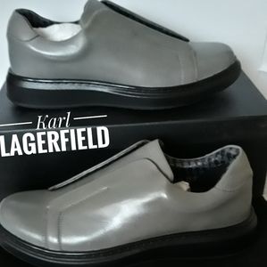 🔥🔥KARL LAGERFELD PARIS LEATHER SLIP ON SNEAKERS